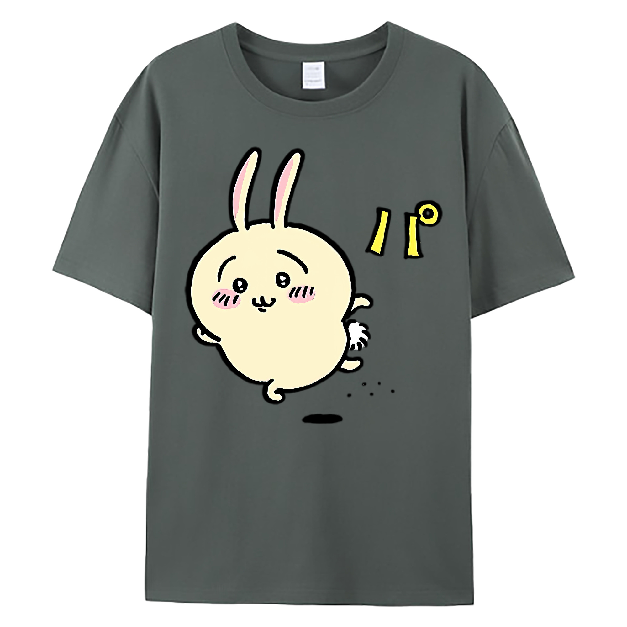 （画像用） ちいかわ うさぎ Chii-kawa usagi 綿100％ メンズ半袖Tシャツ｜肌触りやわらか＆通気性